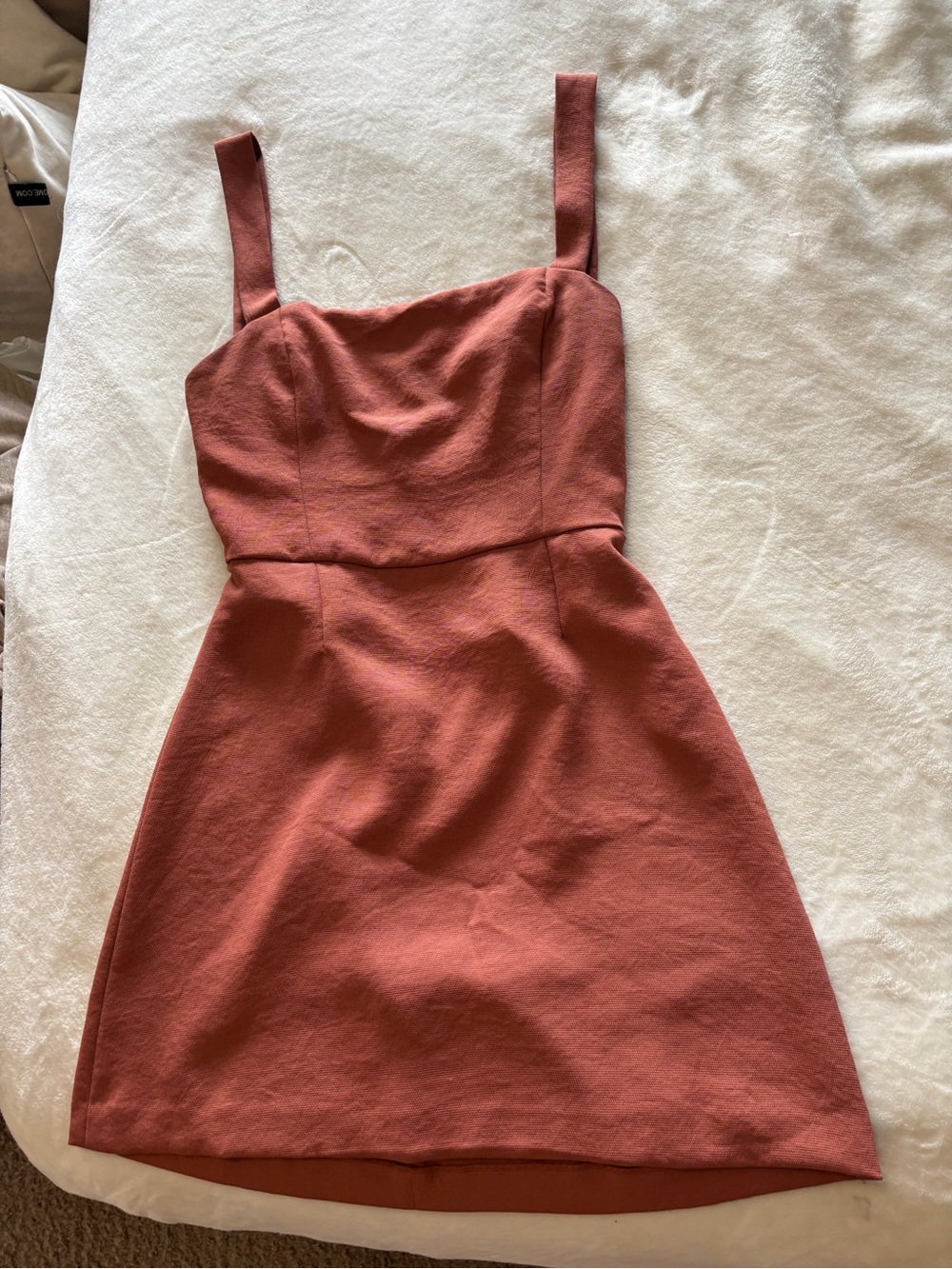 Wilfred Rust-Tone Square Neck Mini Dress